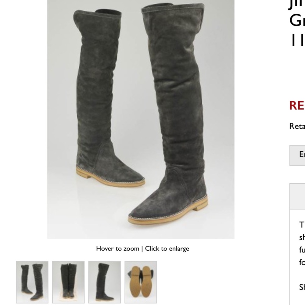 Jimmy Choo 112 Quebec Boot Grey NWT